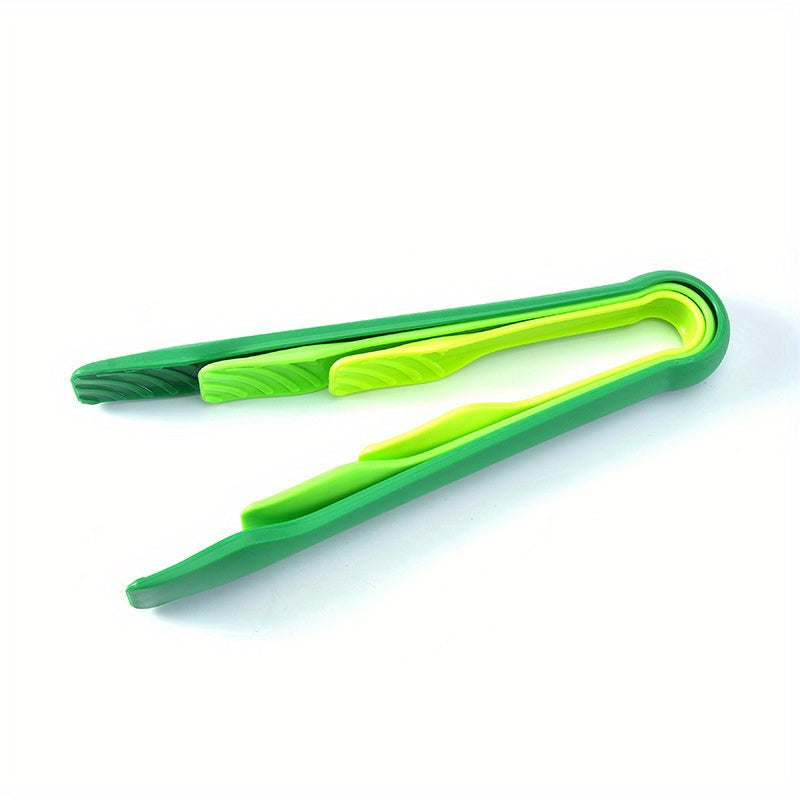 These versatile plastic food tongs can be used for cooking, frying, baking, and grilling. They are safe for food contact and can be used as kitchen utensils or buffet grippers. A must-have kitchen gadget!