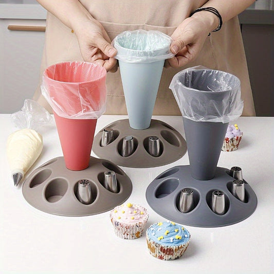 Cake Decorating Kit with Multiple Piping Tips and Storage Organizer - Made from Durable, Food-Safe Polypropylene for Home and Professional Bakers