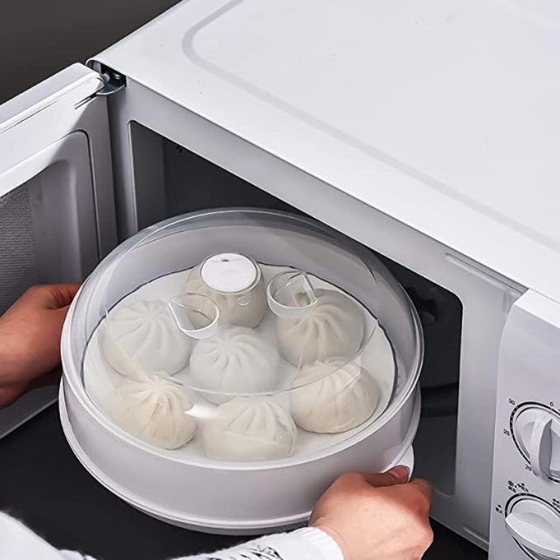 The Durable PS Kitchen Cooker is a versatile microwave steamer that is perfect for cooking vegetables, rice, and fish.