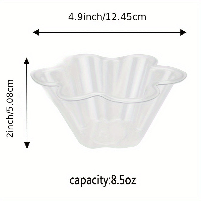 Transparent Plum Plastic Ice Cream Bowl - available in a set of 50 or 100 pieces