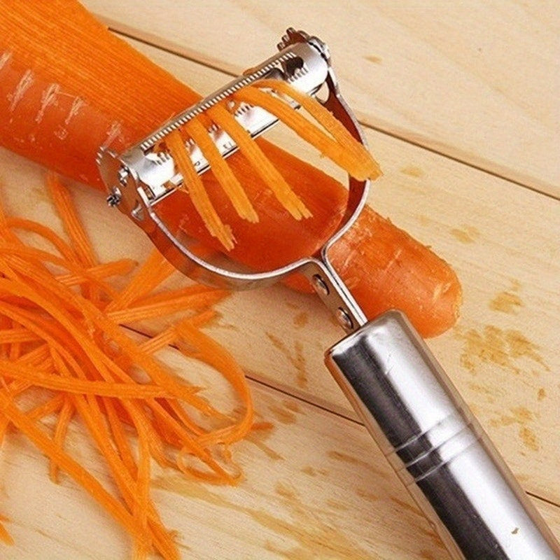 1pc Stainless Steel Vegetable Peeler for easy peeling of vegetables - Ideal for home, restaurants, and hotels.