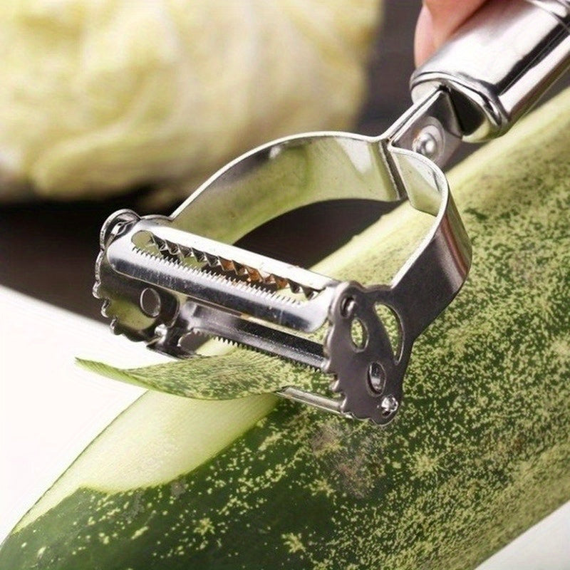 1pc Stainless Steel Vegetable Peeler for easy peeling of vegetables - Ideal for home, restaurants, and hotels.