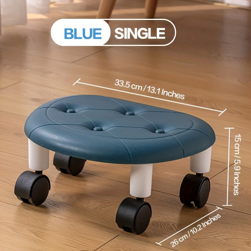 Get the sleek and sturdy 1-piece COFIT Rolling Low Stool with Wheels in your choice of White, Deep Blue, or Black. Perfect for various spaces in your home, from the entryway to the bathroom and bedroom. Ideal for changing shoes and organizing your home