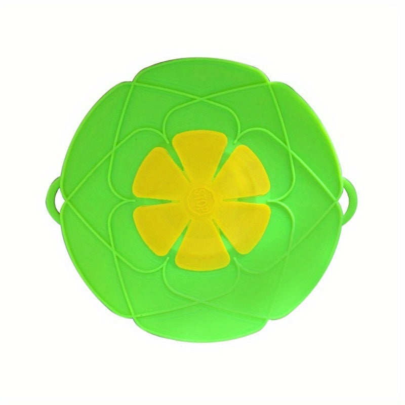 Versatile Kitchen Tool: Silicone Spill Stopper Lid Cover - Heat Resistant, Compatible with Pots & Pans Up to 25.4cm in Size