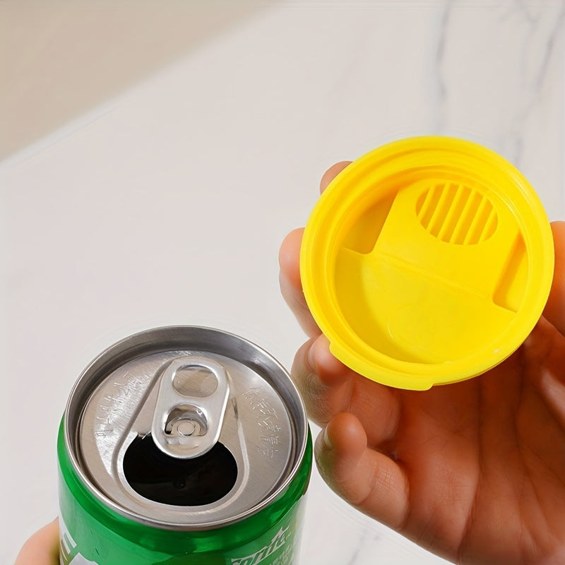 Plastic Soda Can Lid, Spill-Resistant, Reusable Cover for Soda, Beer, and Energy Drinks - Perfect for Outdoor Picnics, Camping, and as Drinkware Accessory