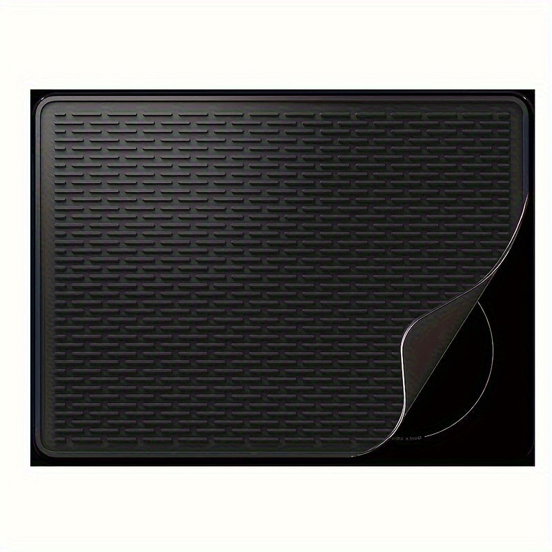 Black Silicone Electric Stove Cover Mat - 71.12cm X 50.8cm, Ceramic and Glass Top Protection for Kitchen Counter, Scratch Prevention