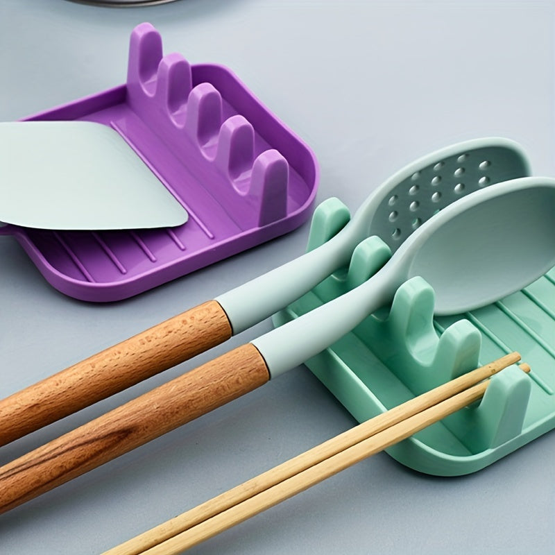 Durable Plastic Kitchen Organizer for Utensils - Holds Spoons, Spatulas, and Chopsticks | Versatile Silicone Design, No Power Required