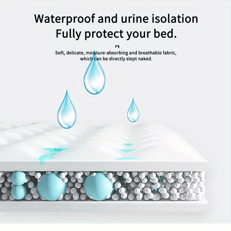 Waterproof Diaper Pad Cover - Quilted Mattress Protector, Gentle on Skin and Breathable, Easy to Clean and Machine Washable (Pillow Cover Not Included)