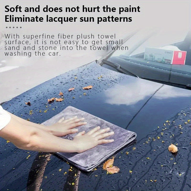 Microfiber car wash towel for detailing and maintenance, ultra-absorbent and soft drying cloth