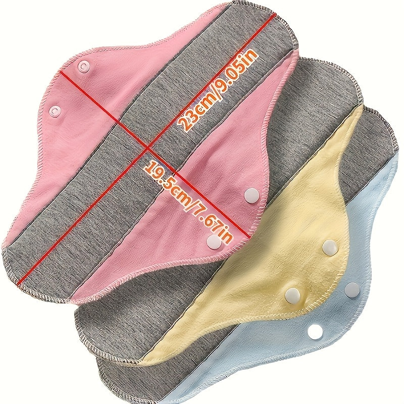 4-Pack Reusable Cotton Menstrual Pads for Women and Elderly, Leak-Proof and Odorless