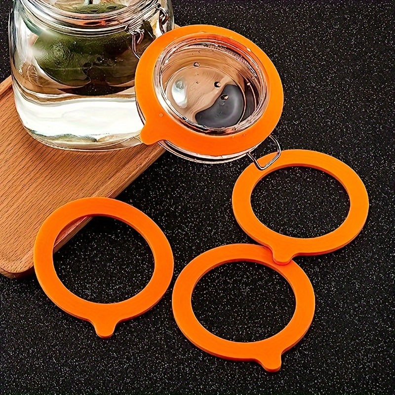 8 pieces of 9.53cm Silicone Jar Gaskets for Regular Mouth Canning Jars - Ensures Airtight Seals, Made of Durable PC Material, Not Suitable for Food Grade Use