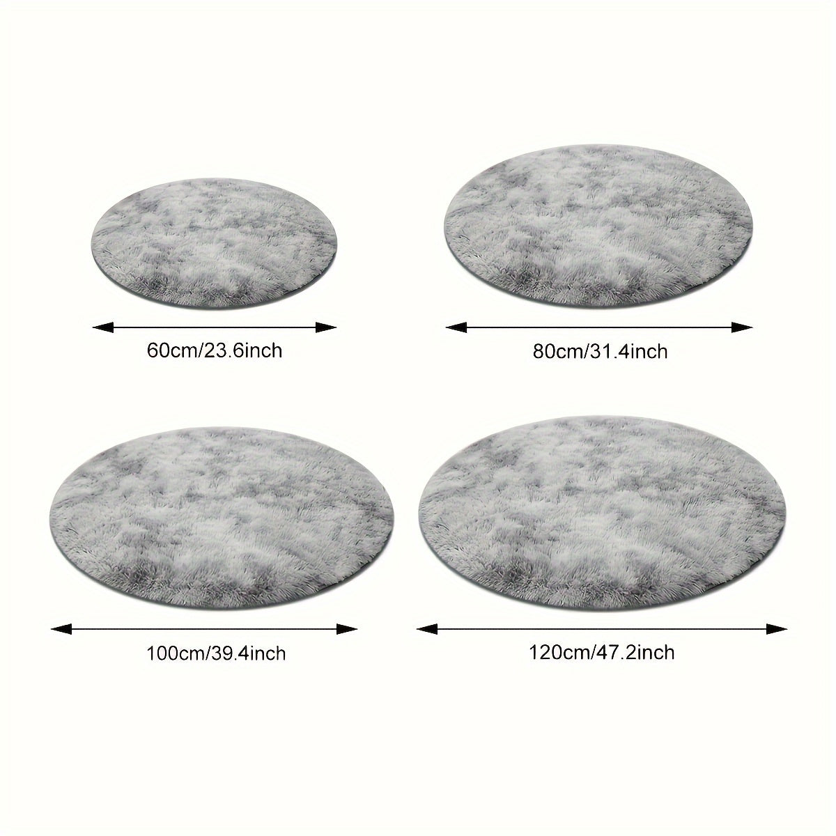 Washable, Stain-Resistant Light Gray Plush Non-Slip Area Rug for Living Room & Bedroom Decor