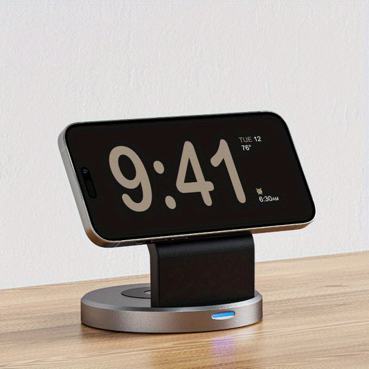 15W Fast Magnetic Wireless Charger for iPhone, Apple Watch, and AirPods with USB Type-C Dock.