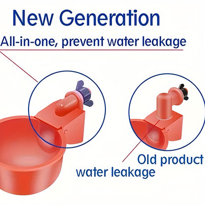 16-Pack Poultry Automatic Waterer Set with Self-Filling Bowls and Duck Feeder, Made of Durable PP Material, No Battery Required.