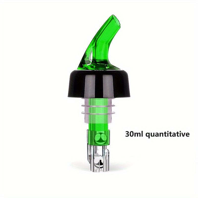 Plastic wine pourer with quantified measurements of 20ml, 30ml, and 45ml for precise cocktail making, reducing waste and saving time.