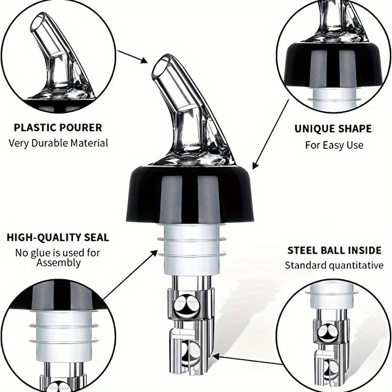 Plastic wine pourer with dispenser for precise cocktail making - cut waste, save time, boost profits.