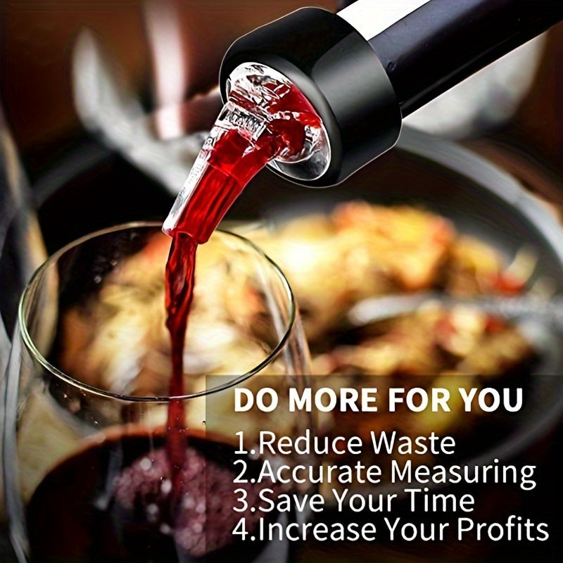 Plastic wine pourer with dispenser for precise cocktail making - cut waste, save time, boost profits.