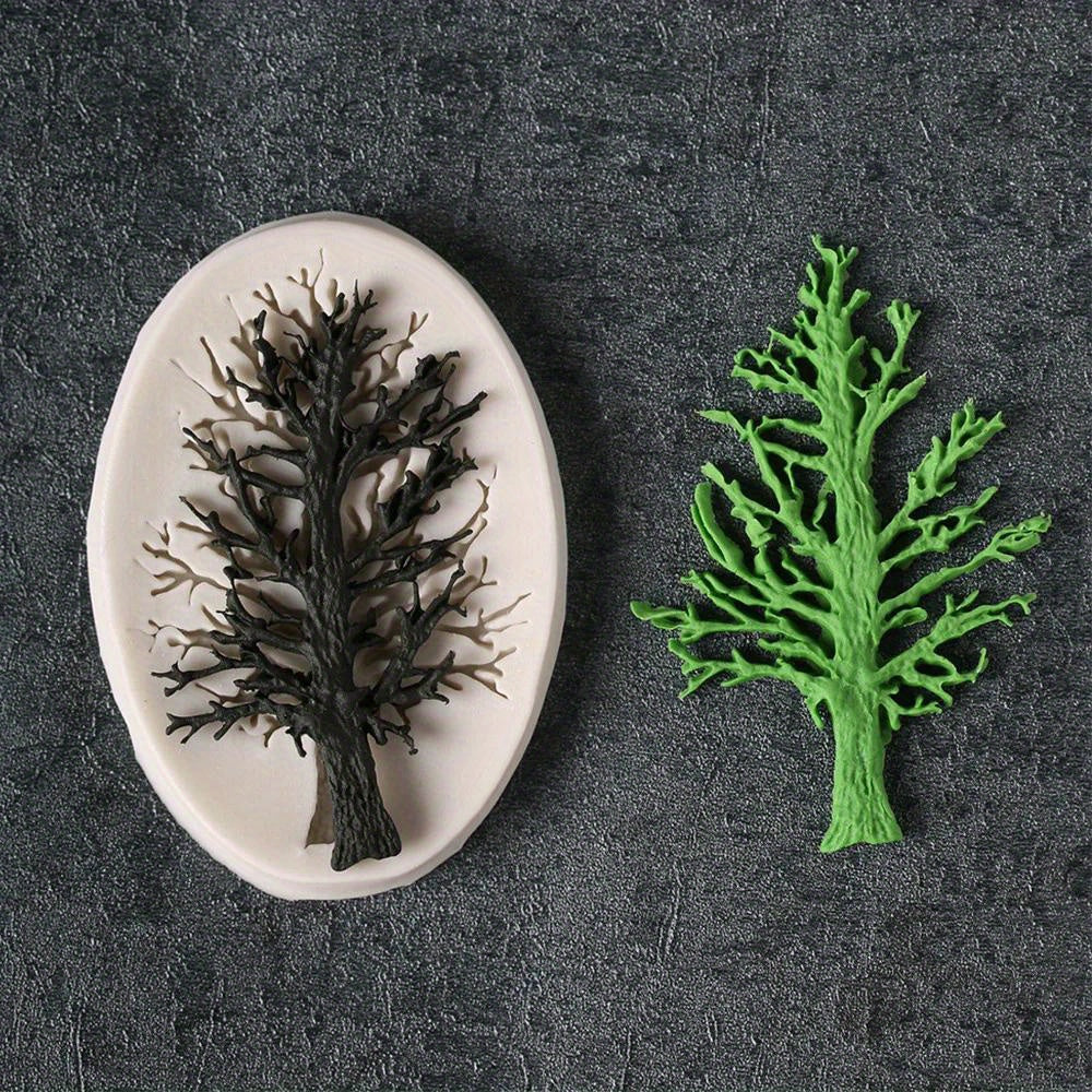 Silicone Tree-Shaped Cake Mold: A Versatile Baking Tool for Desserts, Jelly, Candy, Chocolate. Food-Grade, Non-Stick Mold Perfect for Home Cooking Decoration.