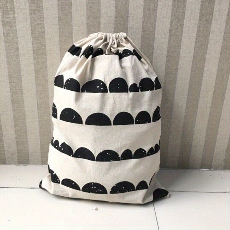 Durable Large Animal Stripe Laundry Bag with Drawstring Closure - A Versatile and Stylish Solution for Storing Dirty Clothes and Laundry