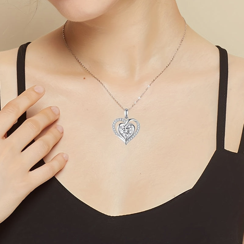 Elevate your style with this stunning 925 Sterling Silver necklace featuring a 3-carat Amethyst heart-shaped pendant. Light luxury meets elegance with a touch of romance, sweetness, creativity, liveliness, and simplicity in this classic piece. Perfect