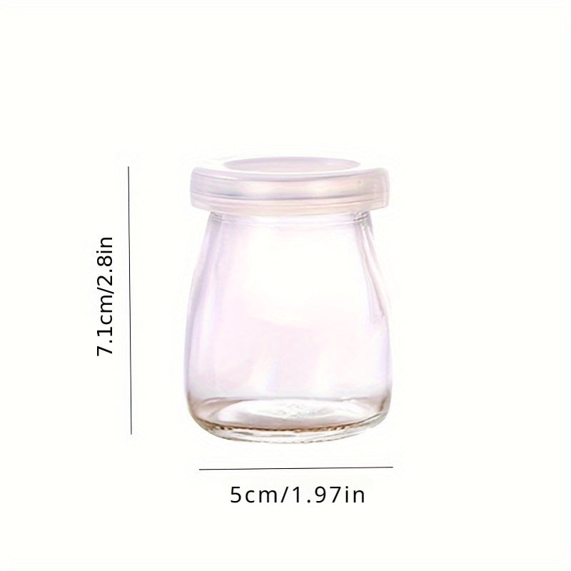 Pack of 24 Clear Glass Yogurt Jars with Lids - Multi-Purpose Containers for Pudding, Jam, Honey, Jelly & Cheese - Great for Wedding Favors & Baking Accessories