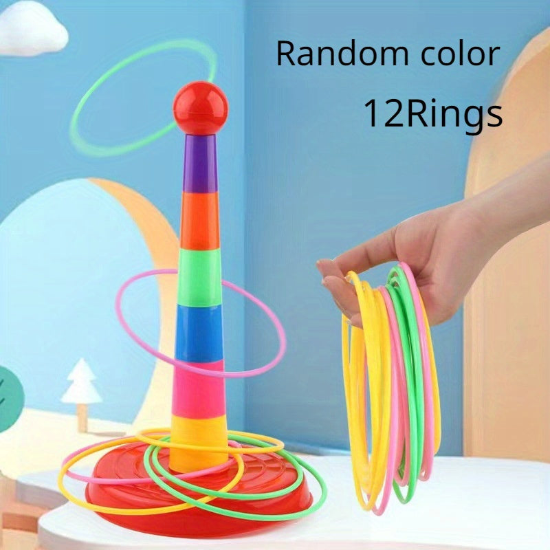 Colorful hoop ring toss game set - perfect for all ages and occasions.