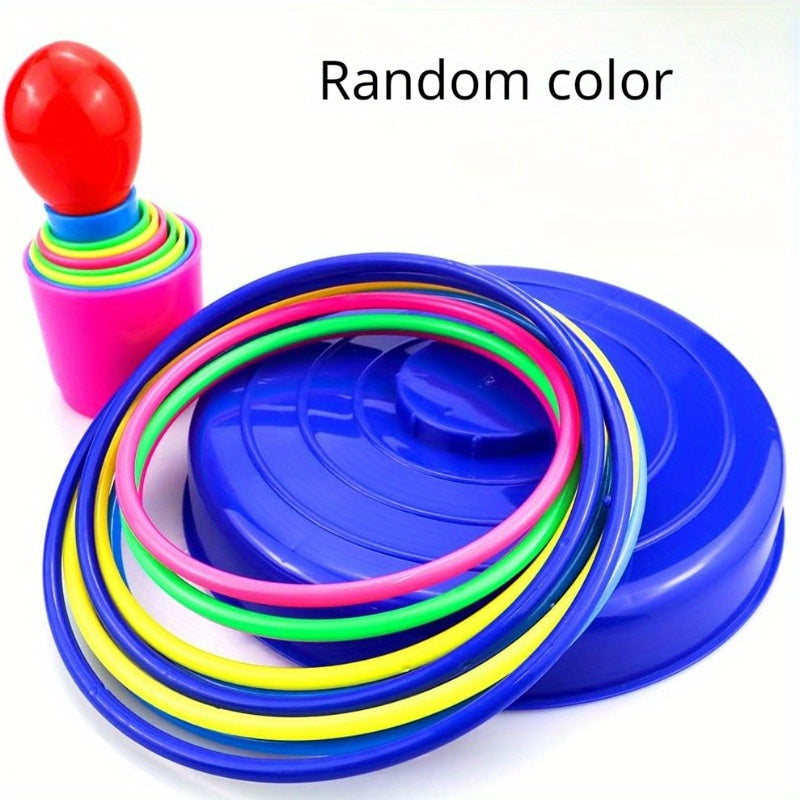 Colorful hoop ring toss game set - perfect for all ages and occasions.