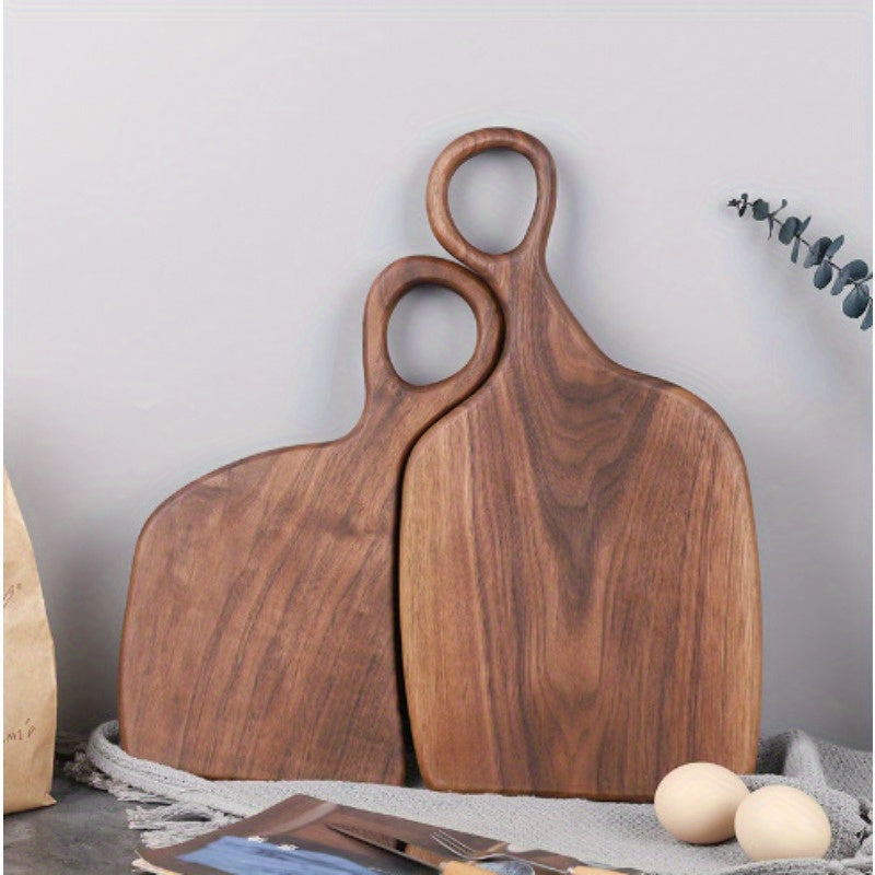 Pair of 2 Handmade Walnut Wood Cutting Boards for Couples - High-Quality and Attractive Kitchen Tools