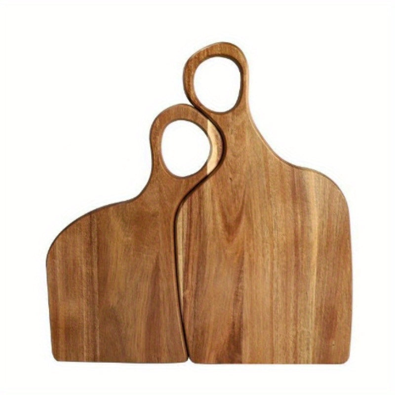 Pair of 2 Handmade Walnut Wood Cutting Boards for Couples - High-Quality and Attractive Kitchen Tools