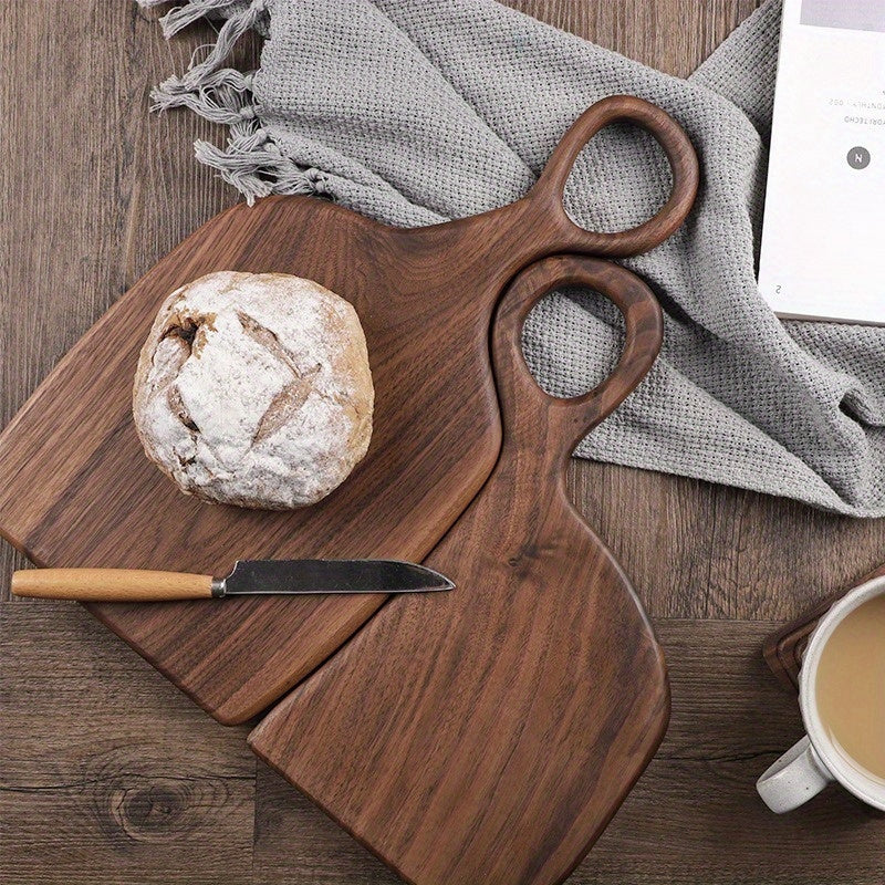 Pair of 2 Handmade Walnut Wood Cutting Boards for Couples - High-Quality and Attractive Kitchen Tools