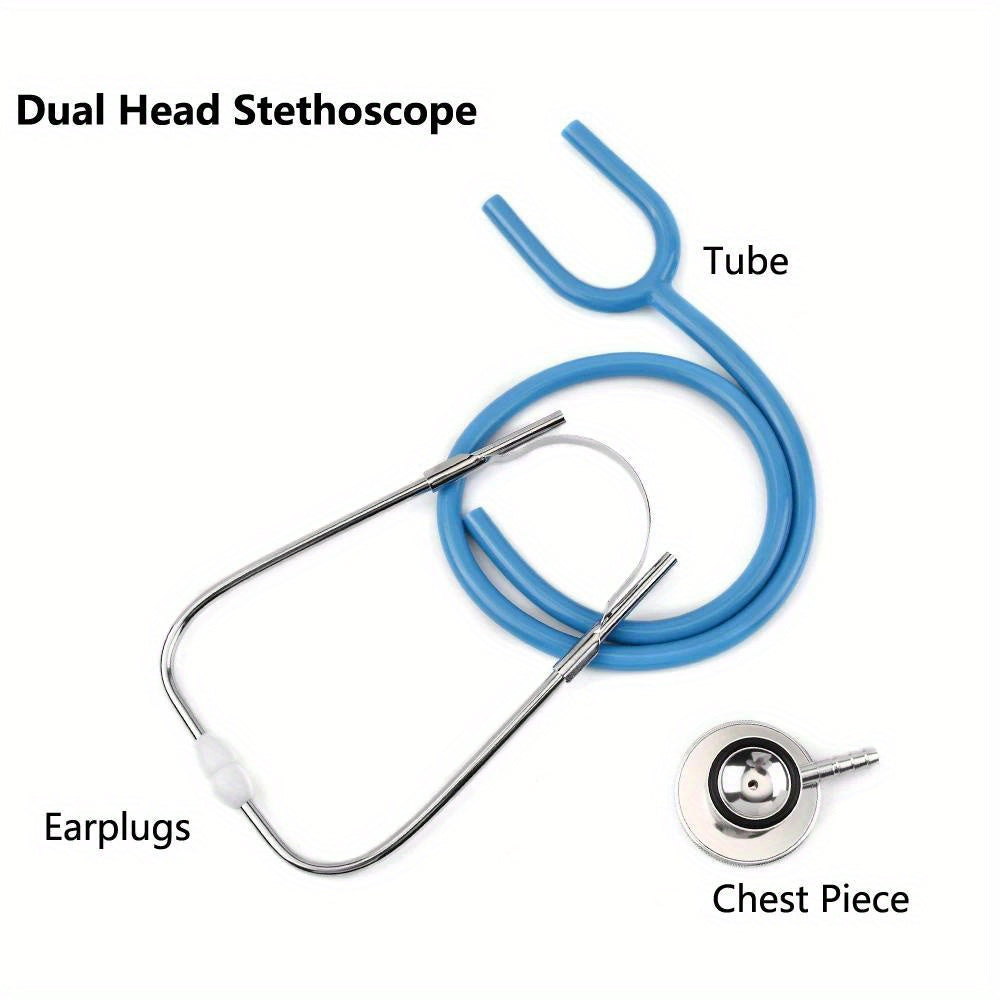 Portable Dual Head Stethoscope - Professional Cardiology Medical Equipment for Nurse Learner