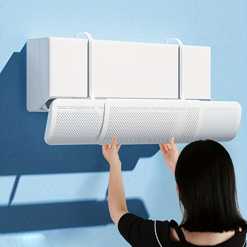 Portable Air Conditioner Deflector - Adjustable Easy-Install Wall-Mounted Windshield for a Cool and Cozy Home