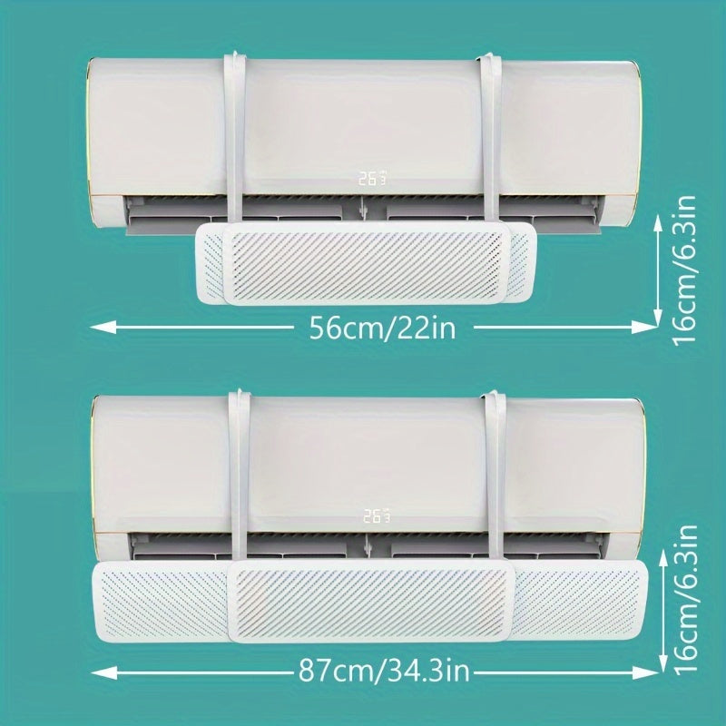 Portable Air Conditioner Deflector - Adjustable Easy-Install Wall-Mounted Windshield for a Cool and Cozy Home