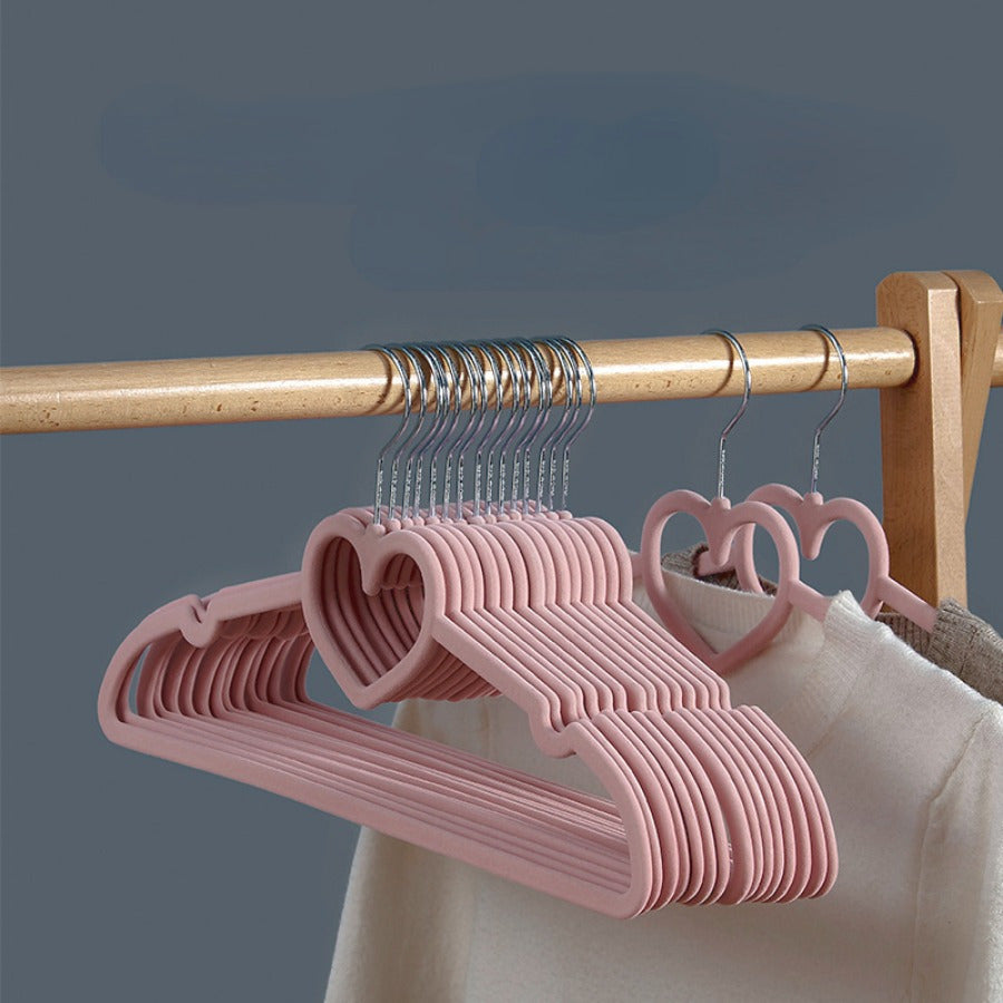 360° Rotation Pink Love Multifunctional Coat Hanger with Hooks for Thick Coats, Sweaters, Skirts, Pants, and Storage. Ideal for Bedroom, Bathroom, or Balcony Use.