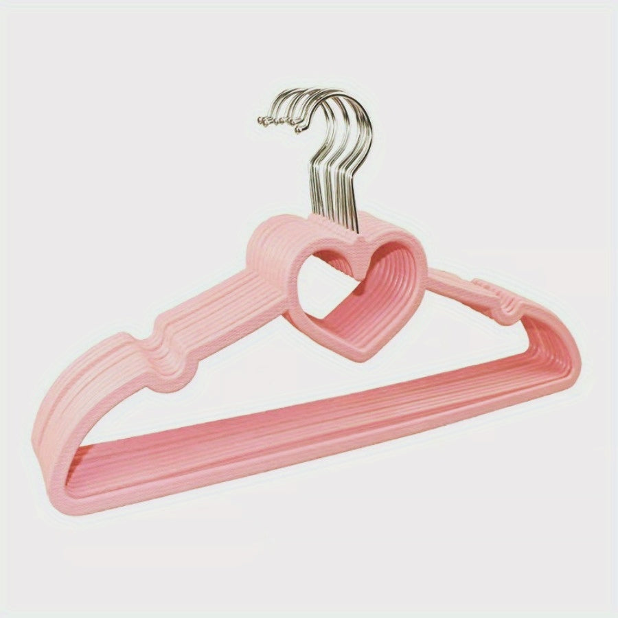 360° Rotation Pink Love Multifunctional Coat Hanger with Hooks for Thick Coats, Sweaters, Skirts, Pants, and Storage. Ideal for Bedroom, Bathroom, or Balcony Use.