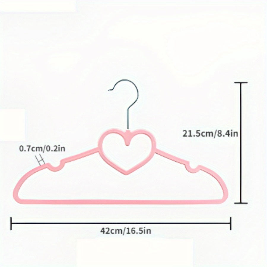 360° Rotation Pink Love Multifunctional Coat Hanger with Hooks for Thick Coats, Sweaters, Skirts, Pants, and Storage. Ideal for Bedroom, Bathroom, or Balcony Use.