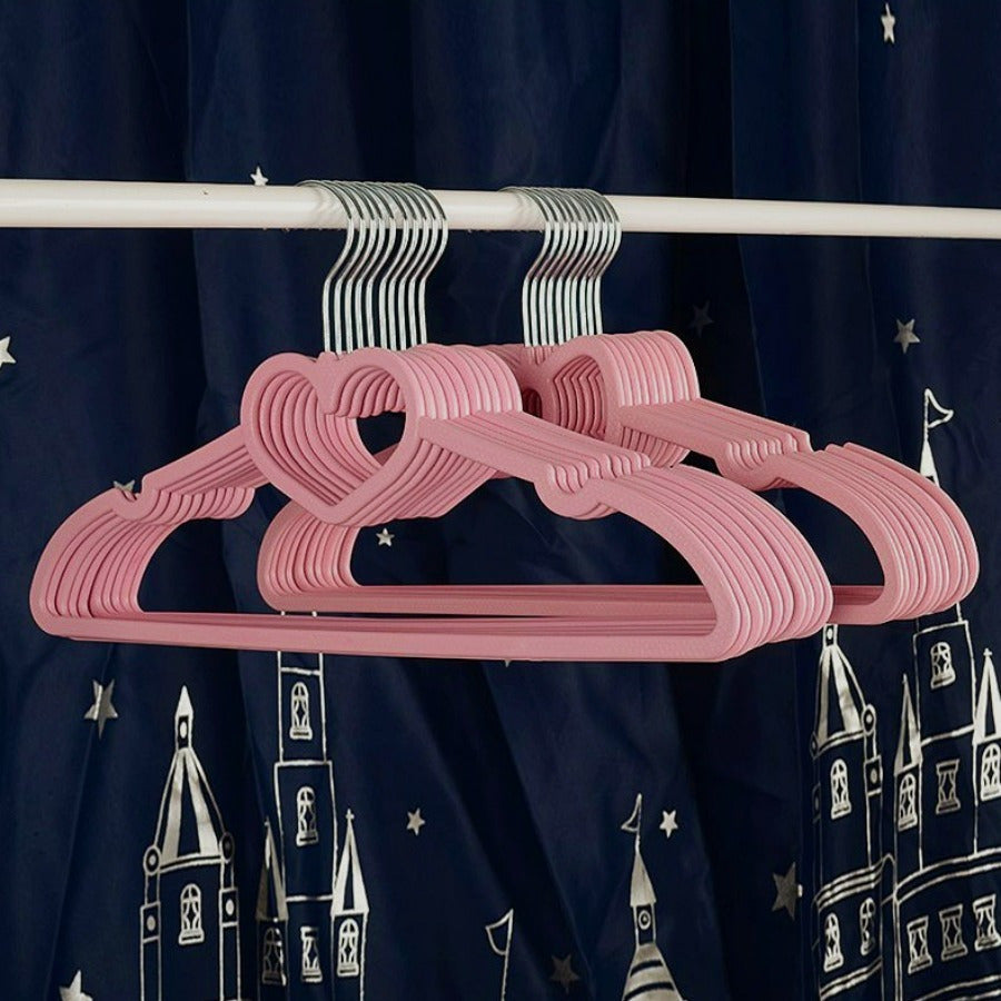 360° Rotation Pink Love Multifunctional Coat Hanger with Hooks for Thick Coats, Sweaters, Skirts, Pants, and Storage. Ideal for Bedroom, Bathroom, or Balcony Use.