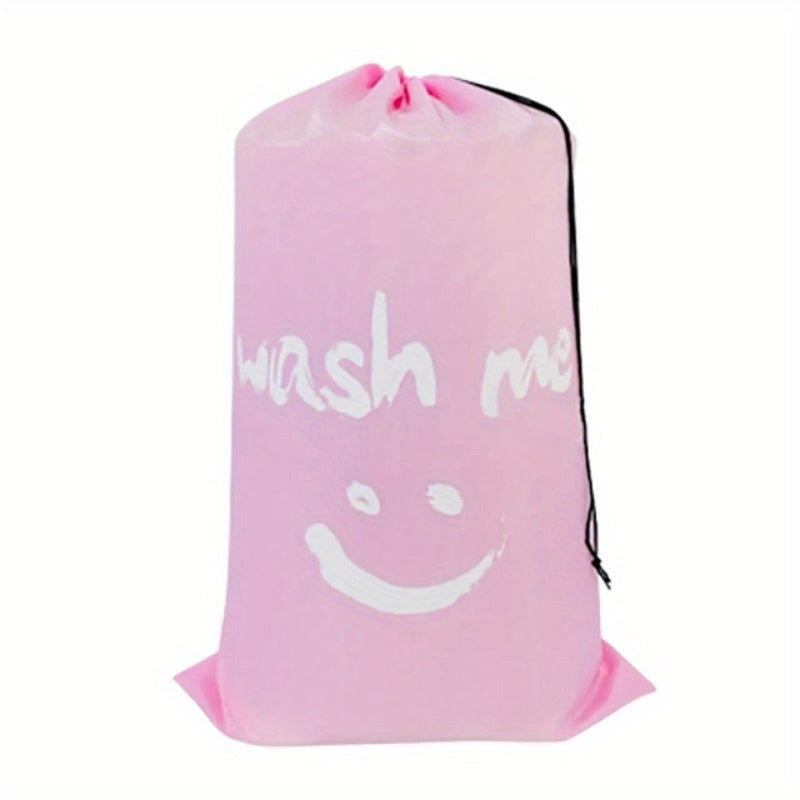 Versatile Nylon Laundry Bag with Drawstring Closure - Ideal for Use at Home or while Traveling