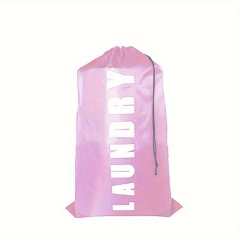 Versatile Nylon Laundry Bag with Drawstring Closure - Ideal for Use at Home or while Traveling