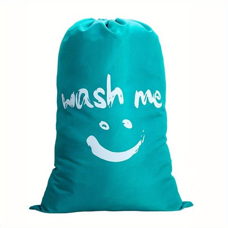 Versatile Nylon Laundry Bag with Drawstring Closure - Ideal for Use at Home or while Traveling