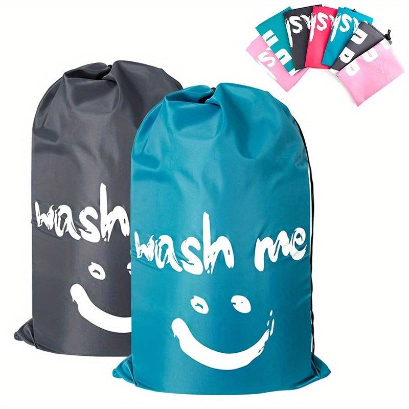 Versatile Nylon Laundry Bag with Drawstring Closure - Ideal for Use at Home or while Traveling