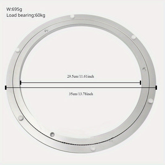 Mustahkam alyuminiy Lazy Susan aylanuvchi - Yuqori sifatli material, stol uchun jim aylanish mexanizmi, shovqinni kamaytiruvchi mebel aylanishi - Uy va ichki foydalanish uchun mukammal