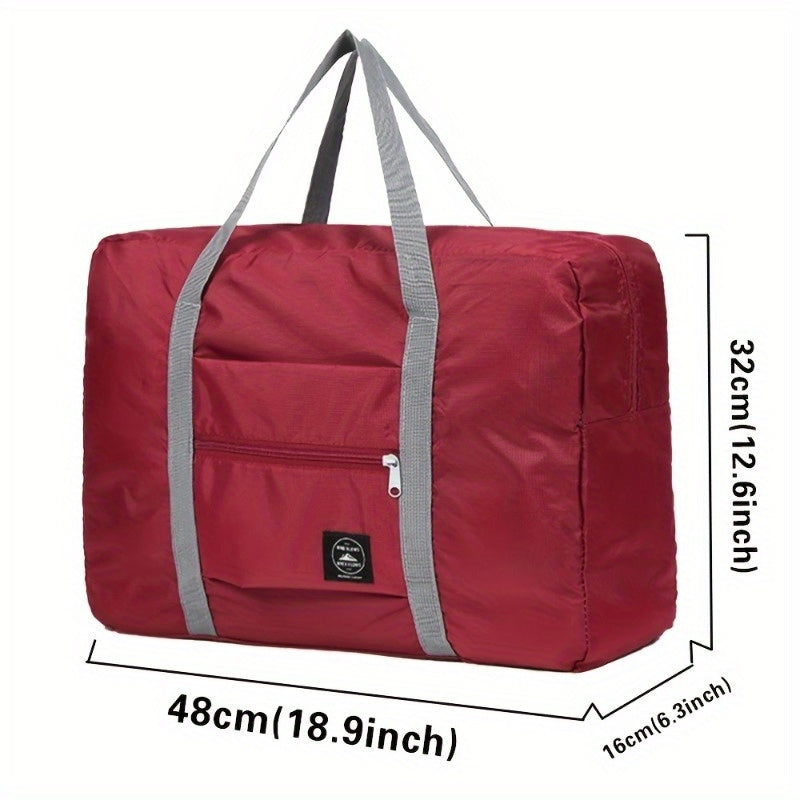 Compact and convenient duffle bag for travel with ample storage space and durable zipper - Great for toiletries and hygiene essentials.