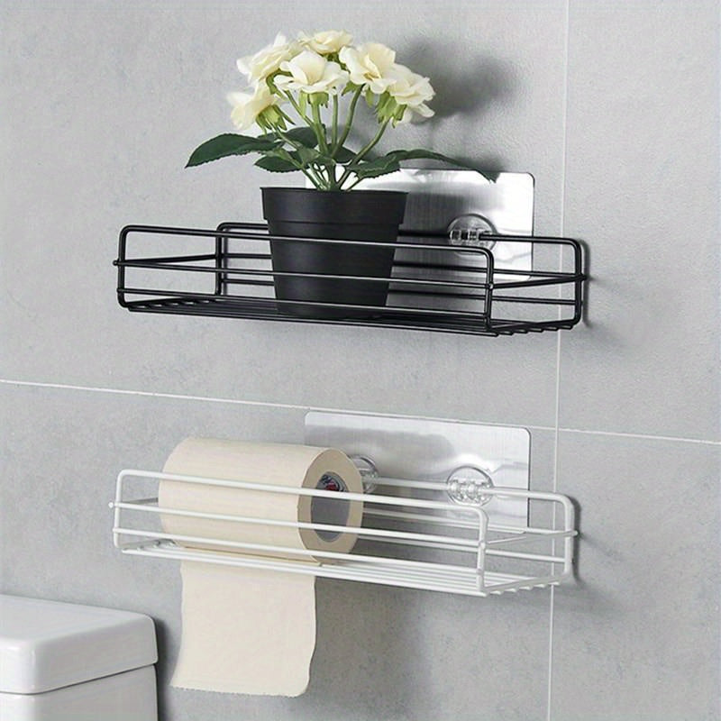 Triangle Bathroom Shelf with Space-Saving Design - Mounts Easily to Wall Without Drilling, Perfect for Organizing Cosmetics & Toiletries, Resistant to Rust and Adjustable