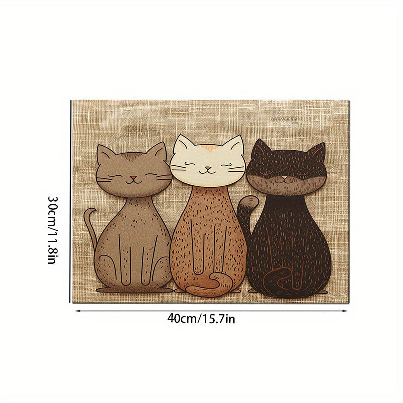 1pc Cat Pet Placemat for Cat/Dog Bowl, Easy to Care for All Seasons