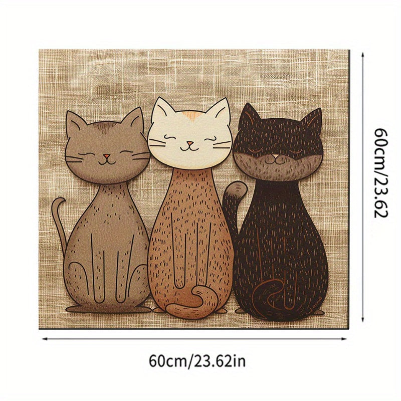 1pc Cat Pet Placemat for Cat/Dog Bowl, Easy to Care for All Seasons