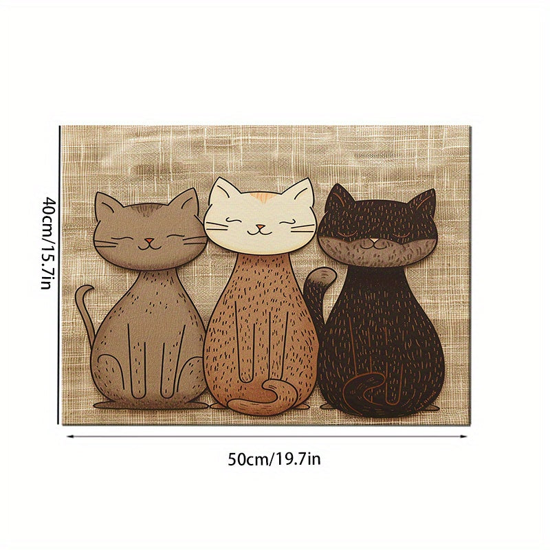 1pc Cat Pet Placemat for Cat/Dog Bowl, Easy to Care for All Seasons