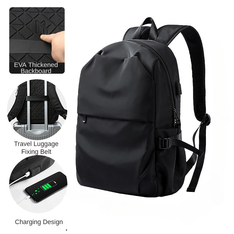 All-in-one men's backpack for travel, business, and daily use - waterproof, spacious, with laptop compartment and USB port.