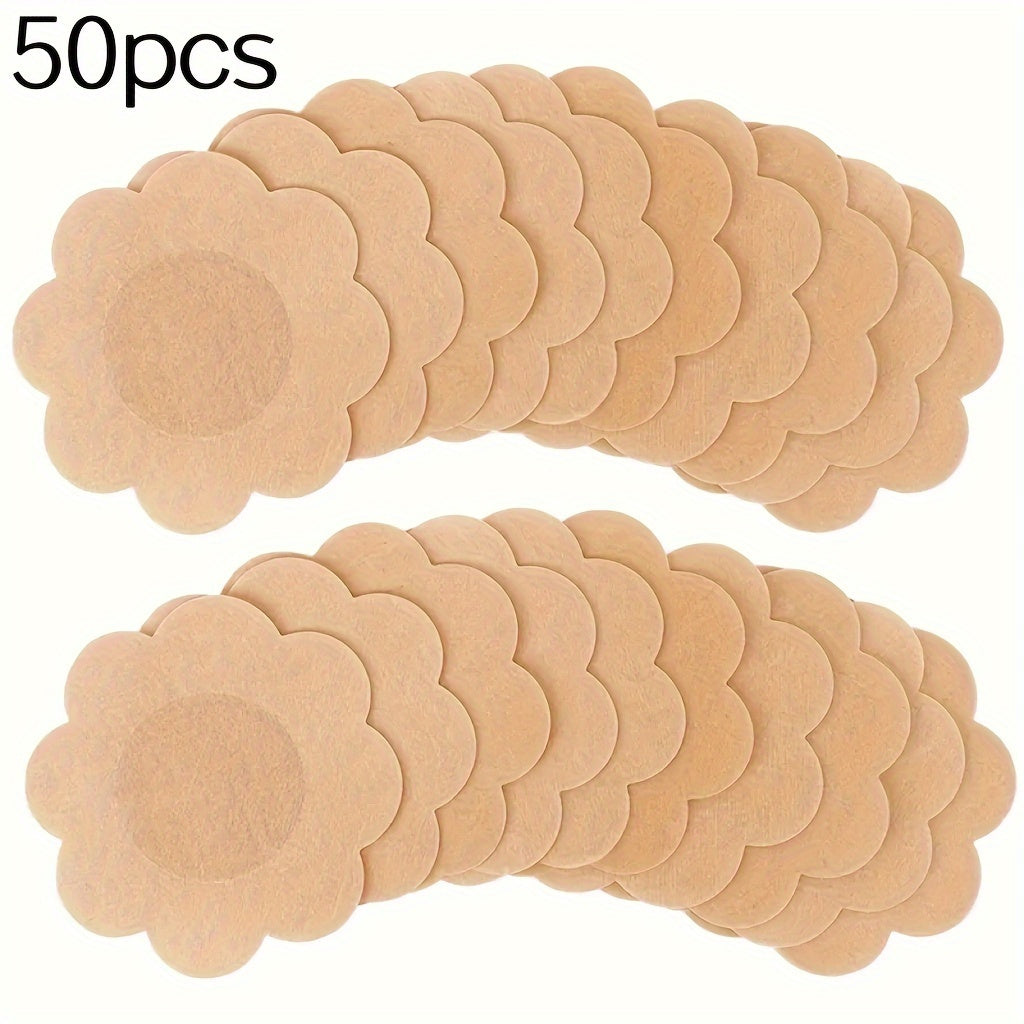 50/100 Disposable Strapless Nipple Covers for Women, Self-Adhesive Breast Pasties