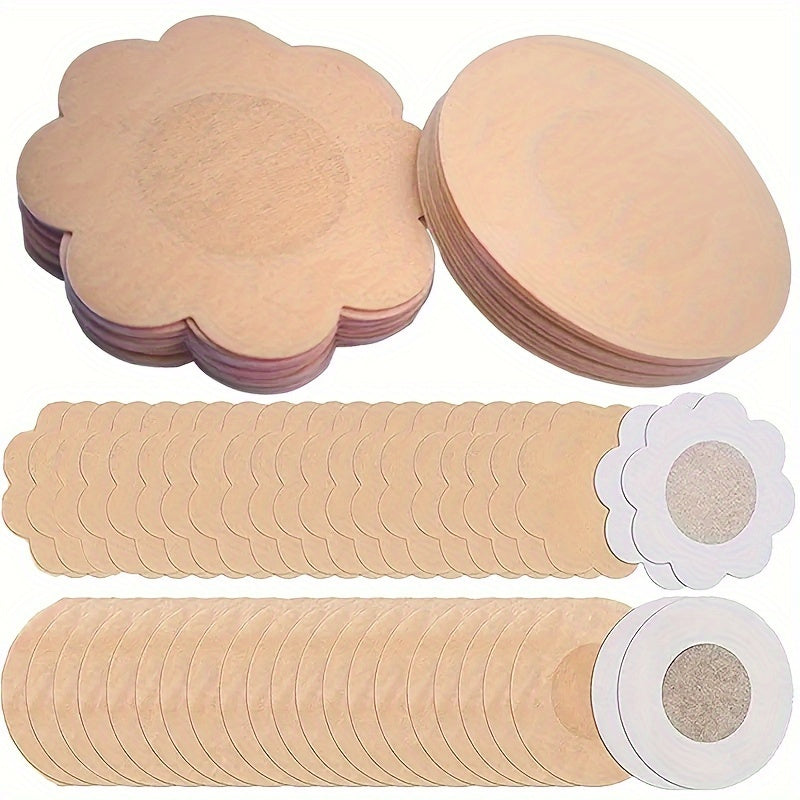 50/100 Disposable Strapless Nipple Covers for Women, Self-Adhesive Breast Pasties